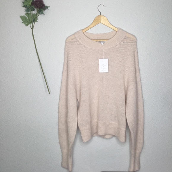 & Other Stories Sweaters - & Other Stories Creme Mohair Wool Blend Sweater L